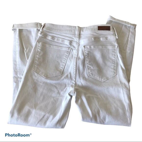Abercrombie & Fitch  Simone White high rise Distressed ankle Jean women size 0 - Picture 4 of 8